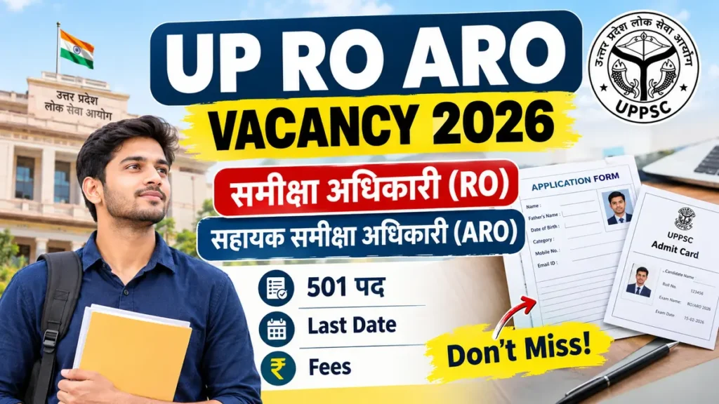 UP RO ARO Vacancy 2026: Eligibility, Fees, Online Form Application And Selection Process Details